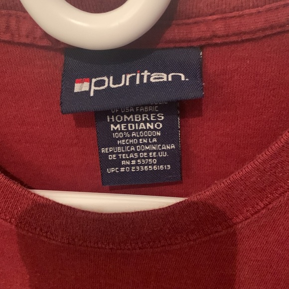 Stylish Puritan Dark Red 100% Soft Cotton Crewneck Sweater SZ Medium - Picture 2 of 7